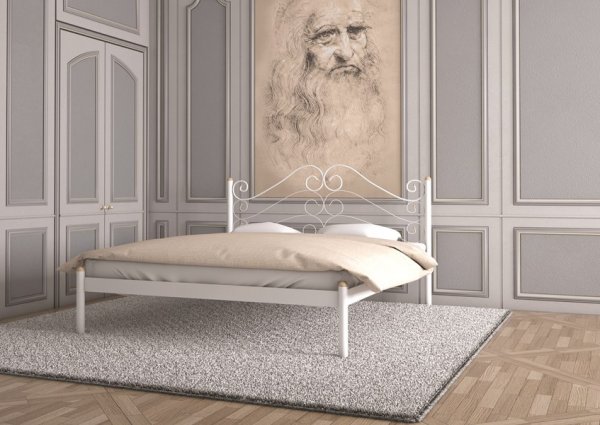 Кровать двухспальная металлическая Адель 160