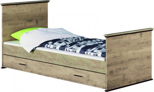 Ліжко односпальне 90*200 Палермо+ящик 