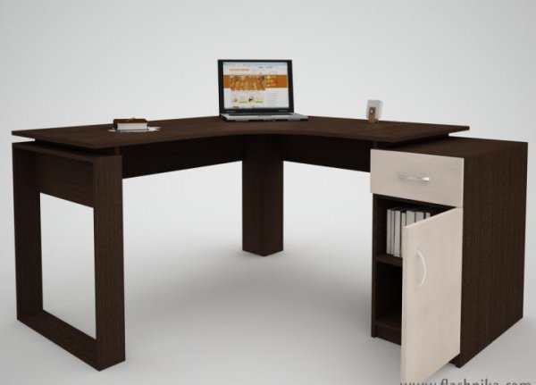 Кутовий офісний стіл Еко-26 (1450*1400) 