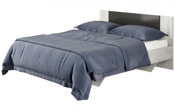 Кровать двухспальная 160*200 Лилея New (аляска/антрацит)