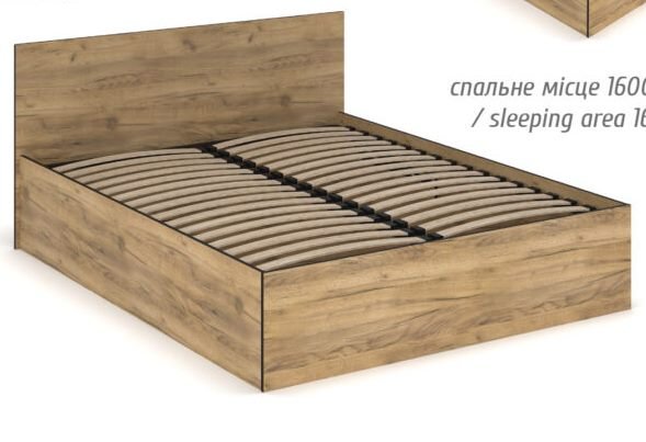 Ліжко двухспальне+каркас з ламелями 160*200 Бруклін