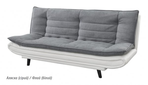 Диван прямой Оливер (аляска серый-флай белый)