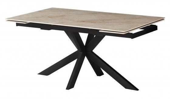 Стол обеденный Квант (черный-мускатный орех)