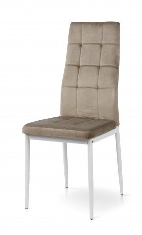 Стул Айс (белый-велюр мокрый песок)