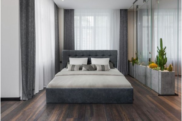 Кровать двухспальная 160*200 Мишель+механизм (темно-серая)