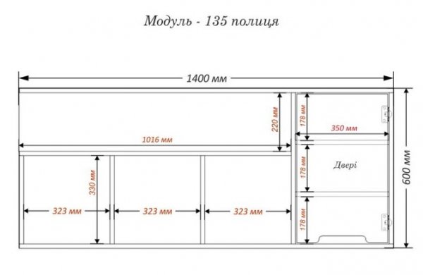 Полка Модуль-135 