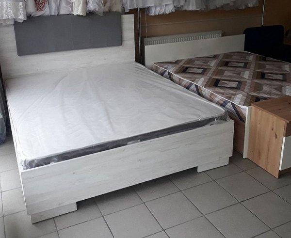 Кровать двухспальная 160*200 Лилея New (аляска/антрацит)