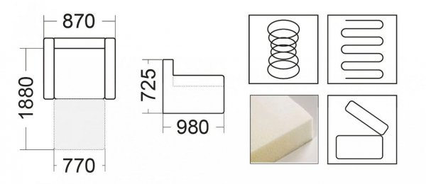 Диван детский Юниор Панда (дорис коричнево-бежевый)