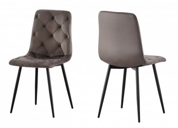 Стул Трасти (черный-велюр брауни)