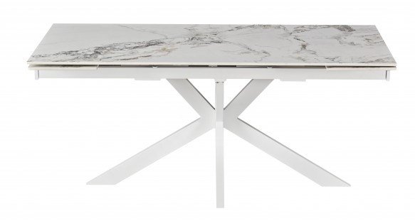 Стол обеденный Квант (белый-керамика нефрит)
