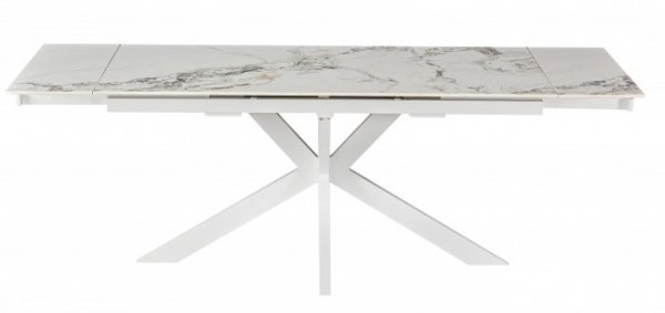 Стол обеденный Квант (белый-керамика нефрит)