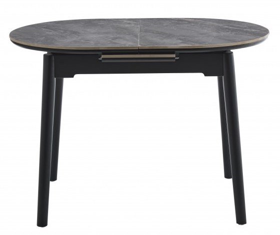 Стол обеденный Титан черный-керамика армани grey