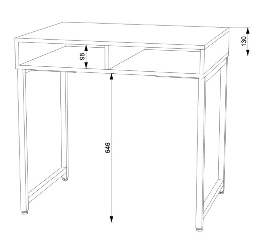 Стол письменный Лофт СПЛ-3 (700)