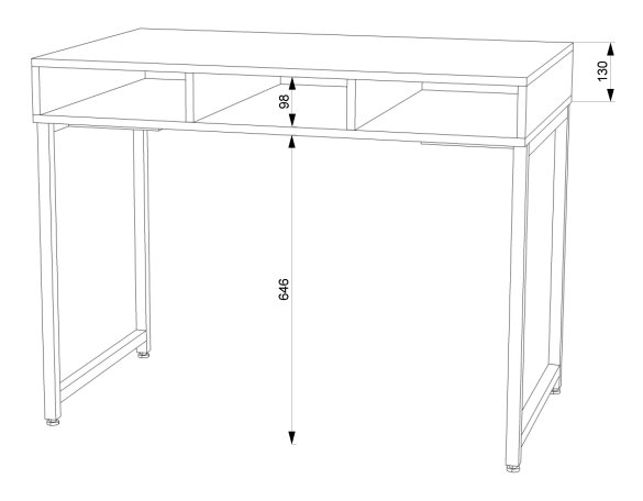 Стол письменный Лофт СПЛ-4 (1100)