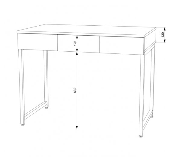 Стол письменный Лофт СПЛ-7 (1300)