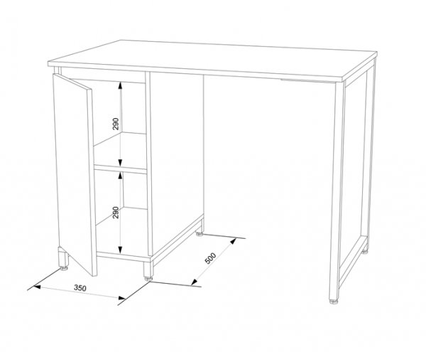 Стол письменный Лофт СПЛ-9 (1100)