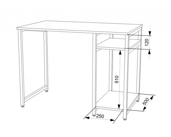 Стол компьютерный Лофт СКЛ-1 (1200)