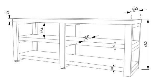Тумба ТВ Лофт ТВЛ-3 (1000)
