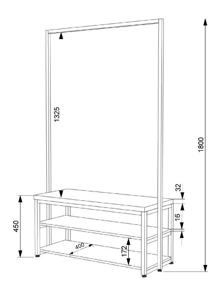 Прихожая Лофт ПЛ-10 (1000)