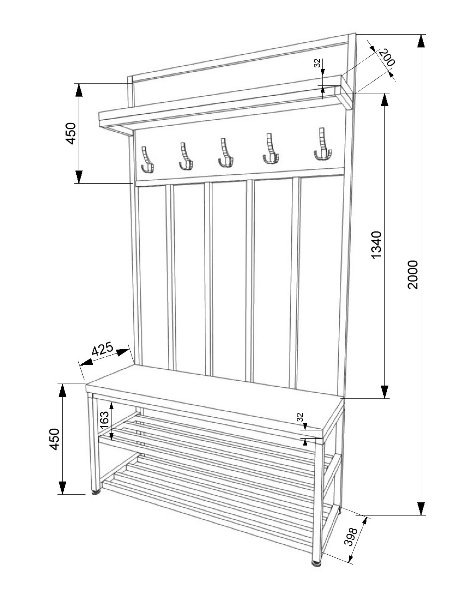 Передпокій Лофт ПЛ-13 (1300) 