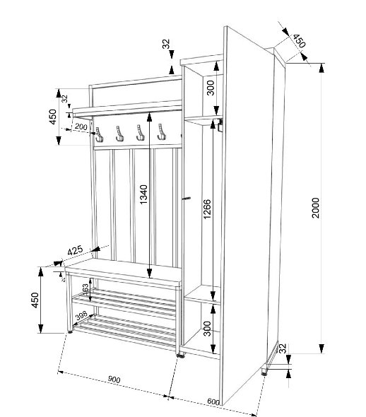 Передпокій Лофт ПЛ-15 