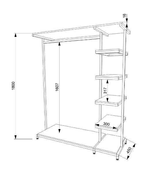 Передпокій Лофт ПЛ-22 (1200)
