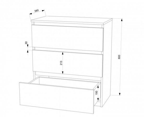 Комод-1 (900) ДСП