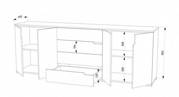 Комод-30 (2200) ДСП