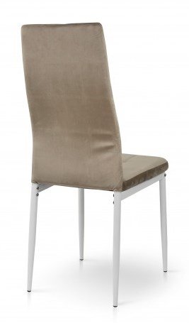 Стул Айс (белый-велюр мокрый песок)