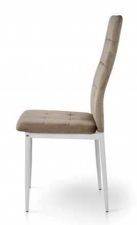 Стул Айс (белый-велюр мокрый песок)