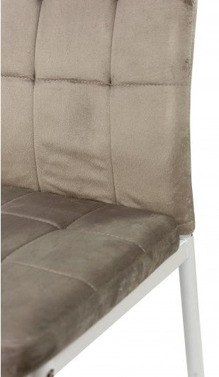 Стул Айс (белый-велюр мокрый песок)