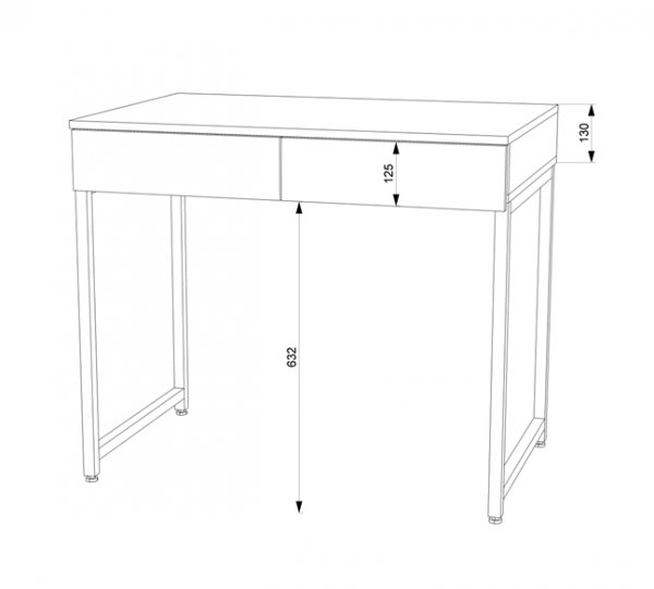 Стол письменный Лофт СПЛ-5 (1000)