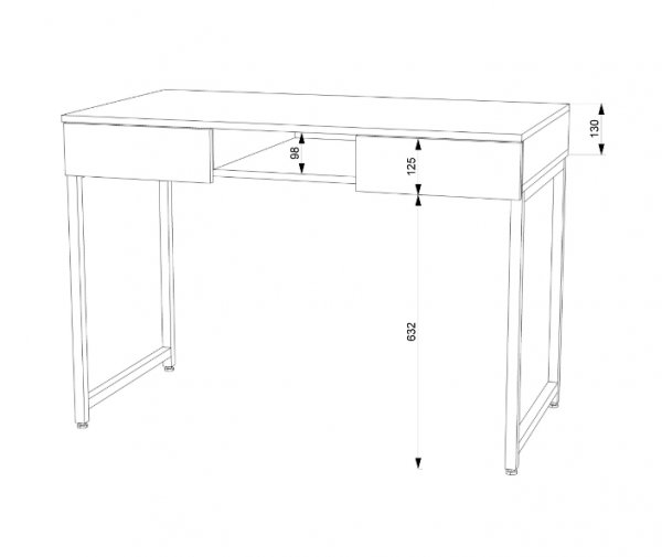 Стол письменный Лофт СПЛ-6 (1400)