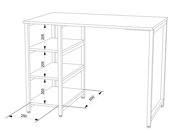 Стол письменный Лофт СПЛ-8 (1400)