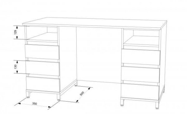 Стол письменный Лофт СПЛ-14 (1600)