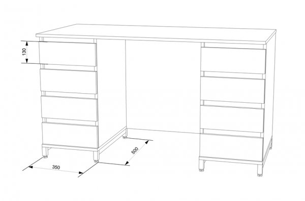 Стол письменный Лофт СПЛ-15 (1600)