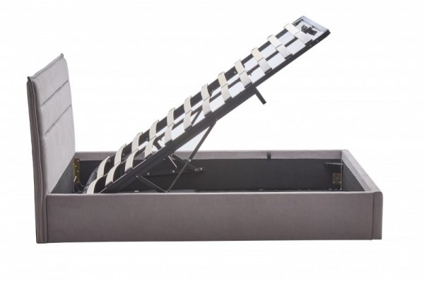 Кровать двухспальная 160*200 Оливия+механизм (светло-серая)