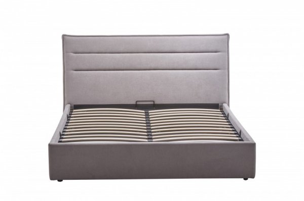 Кровать двухспальная 160*200 Оливия+механизм (светло-серая)