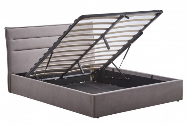 Кровать двухспальная 160*200 Оливия+механизм (светло-серая)