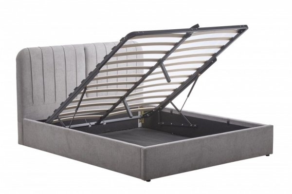 Кровать двухспальная 160*200 Бьянка+механизм (светло-серая)
