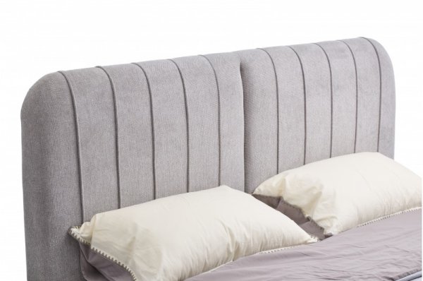 Кровать двухспальная 160*200 Бьянка+механизм (светло-серая)