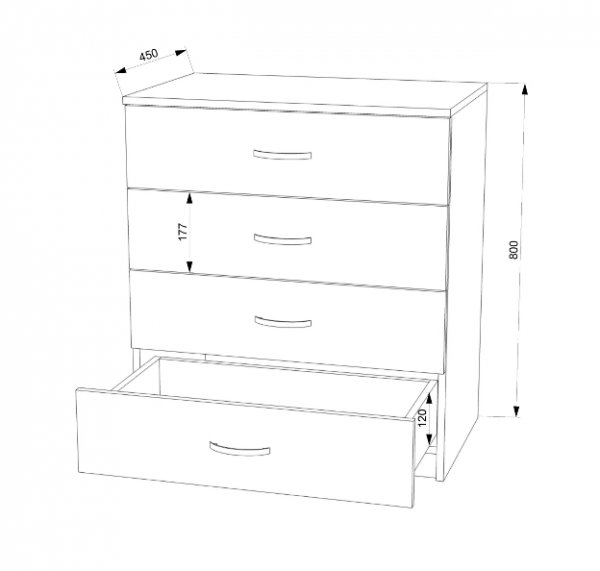 Комод-8 (600) МДФ