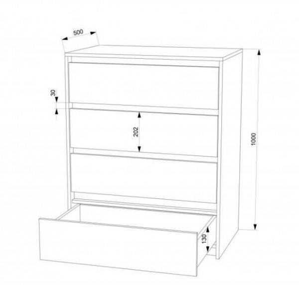 Комод-23 (700) МДФ