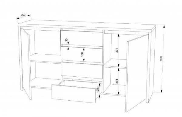 Комод-32 (2000) МДФ