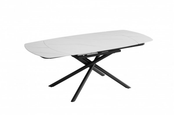 Стіл обідній Гатвік (чорний-кераміка білий)