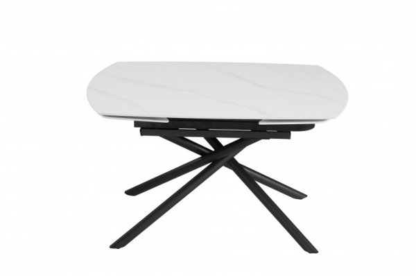 Стіл обідній Гатвік (чорний-кераміка білий)
