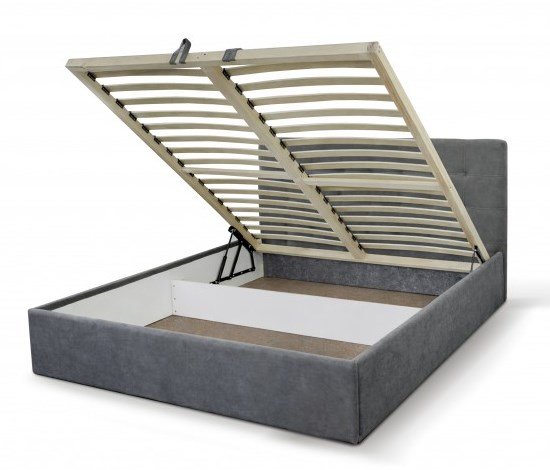 Кровать двухспальная 160*200 Мишель+механизм (серая)