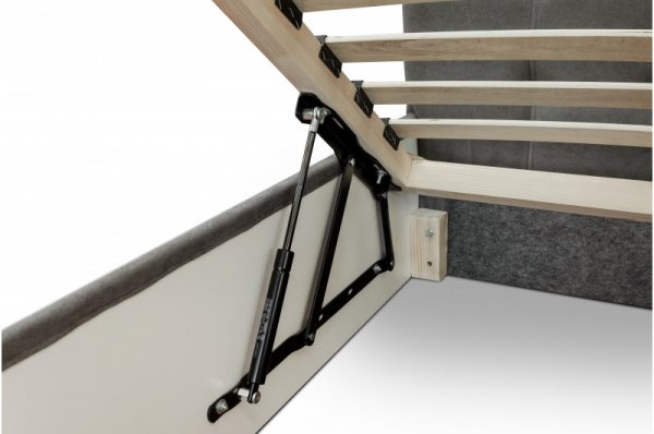 Кровать двухспальная 160*200 Мишель+механизм (серая)