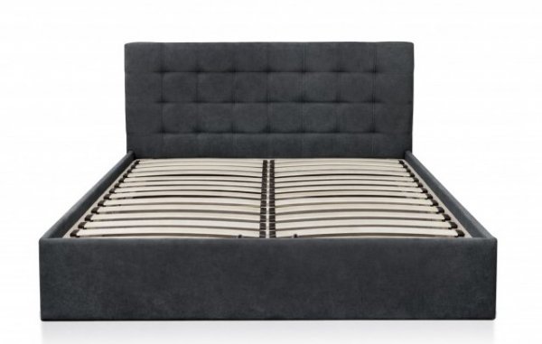 Кровать двухспальная 160*200 Мишель+механизм (темно-серая)