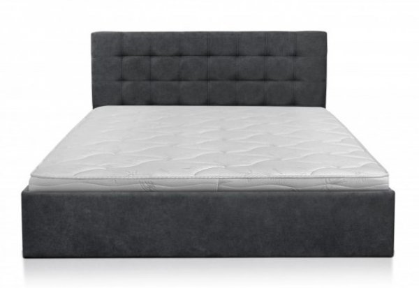 Кровать двухспальная 160*200 Мишель+механизм (темно-серая)